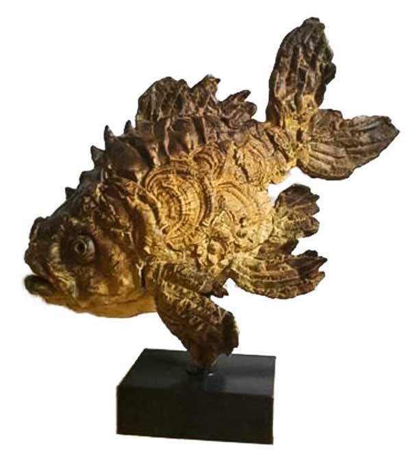 Pieter Vanden Daele Bronze Fisch „Valerius“ in Taunusstein